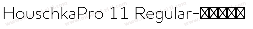 HouschkaPro 11 Regular字体转换